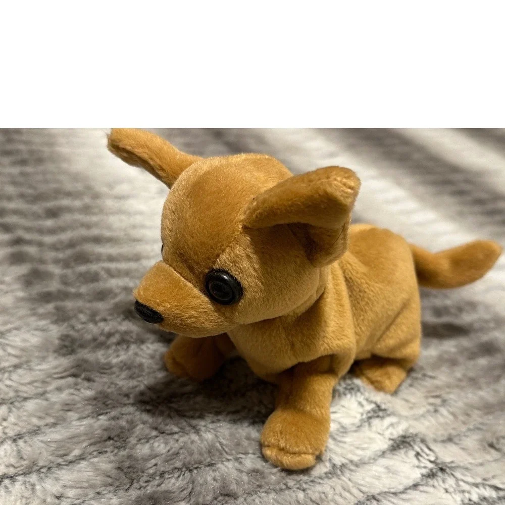 Ty Beanie Baby Tiny the Chihuahua Dog Plush Tan Brown 1999 Vintage Collectible